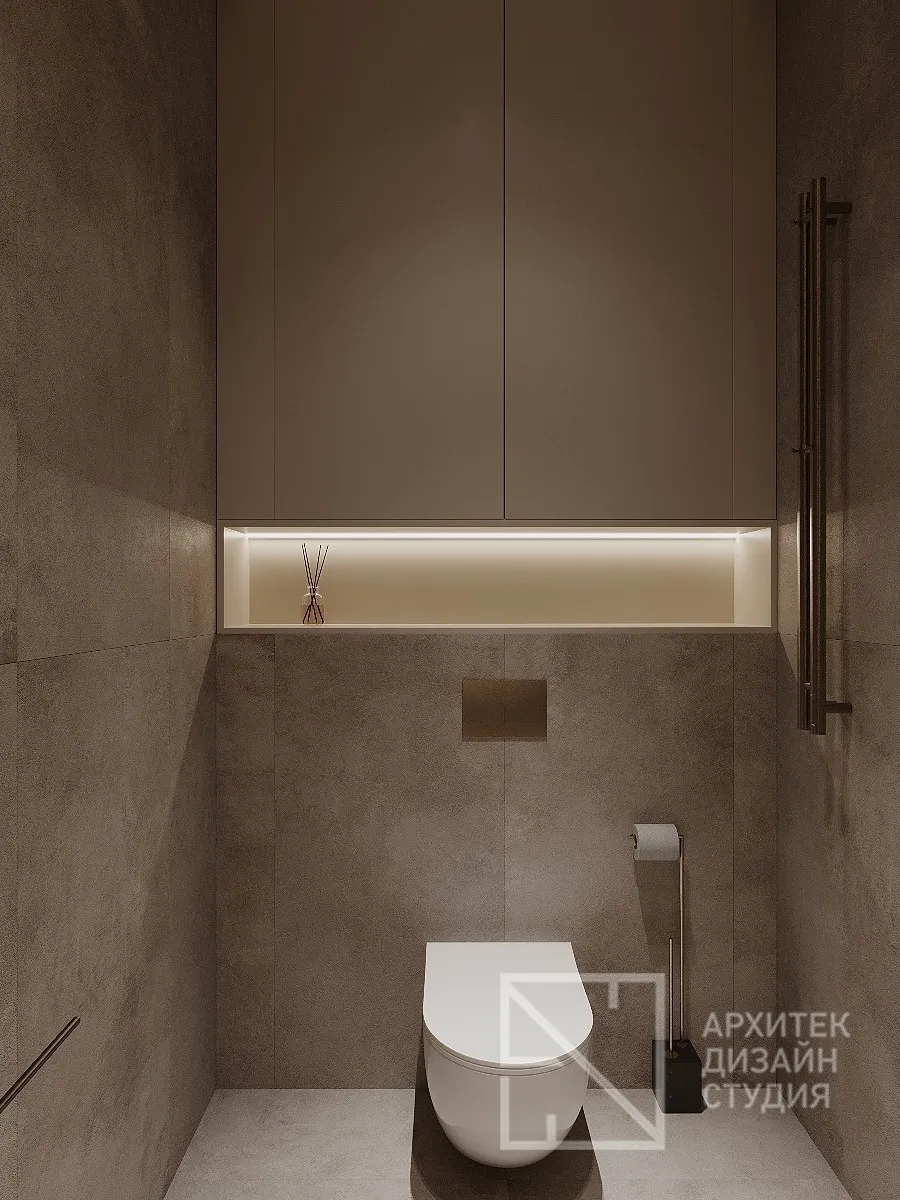 Дизайн интерьера квартиры в г. Абакан по ул. Авиаторов 1В/2 - Туалет - Фото 3